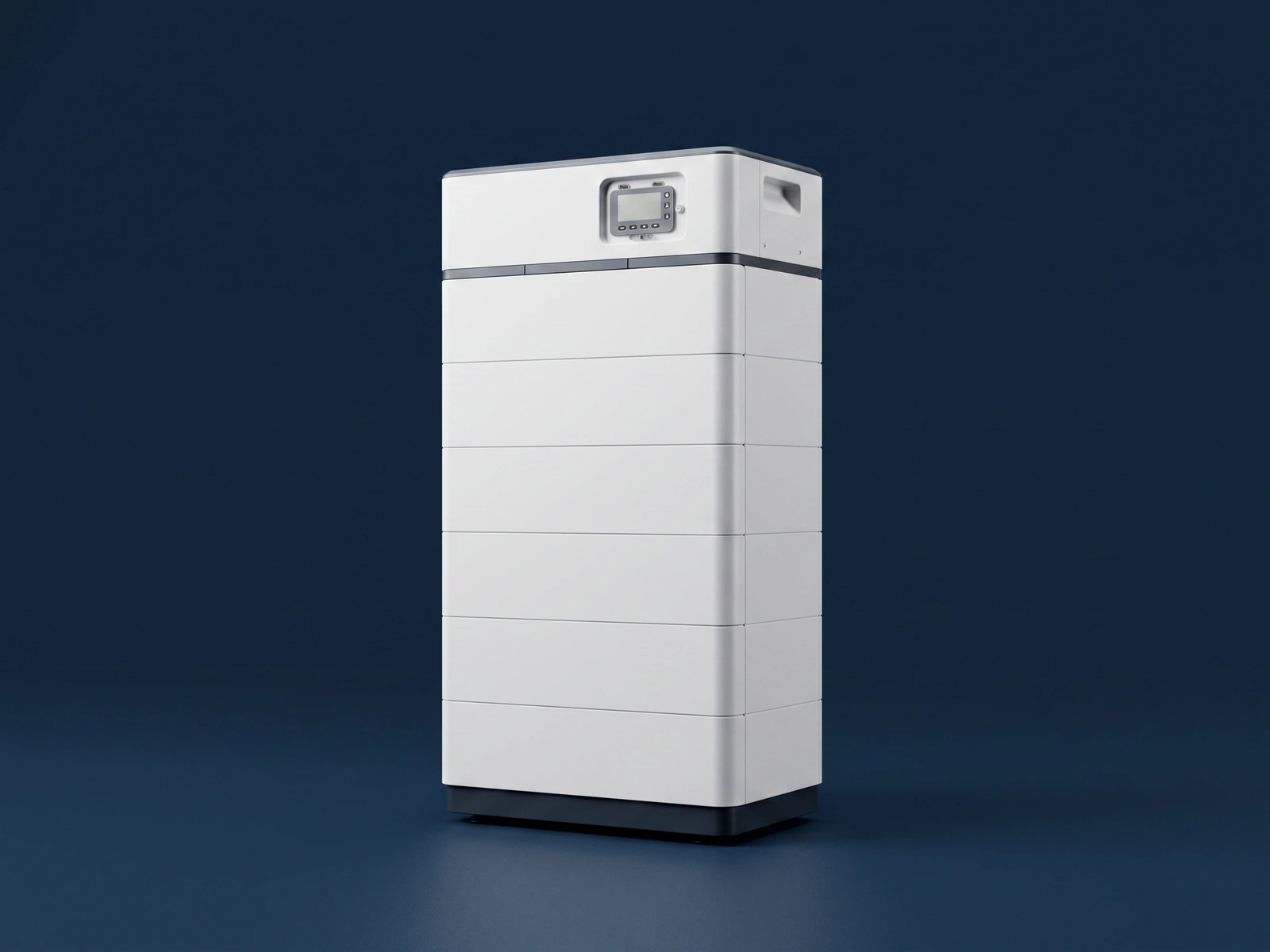 Illustrative white modular home battery for the Battery Only package
